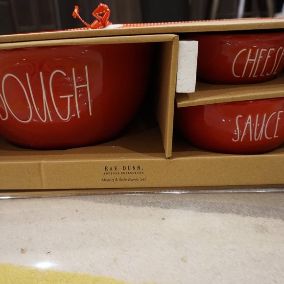 Rae Dunn Pizza Date Night Bowl Set